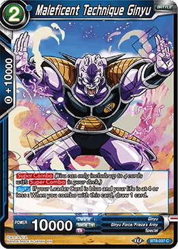 BT8-037 Maleficent Technique Ginyu
