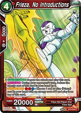 BT9-003 Frieza, No Introductions