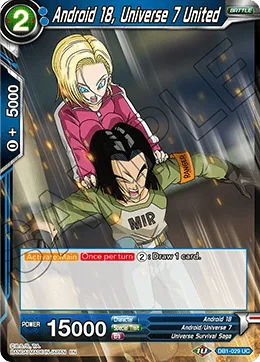 DB1-029 Android 18, Universe 7 United