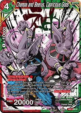 DB1-088 Champa and Beerus, Capricious Gods (Promo)