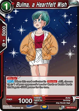 DB3-004 Bulma, a Heartfelt Wish