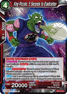 DB3-014 King Piccolo, 5 Seconds to Eradication