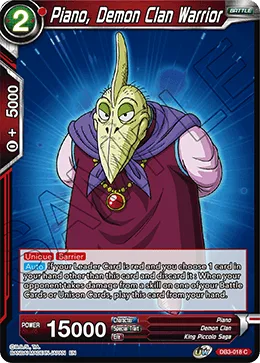 DB3-018 Piano, Demon Clan Warrior
