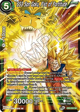 DB3-052 SS3 Son Goku, Fist of Fortitude