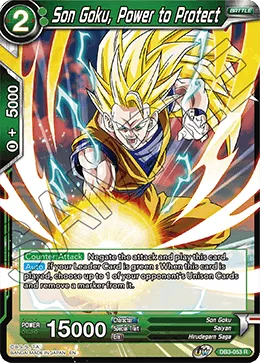 DB3-053 Son Goku, Power to Protect