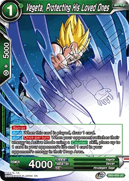 DB3-059 Vegeta, Protecting His Loved Ones