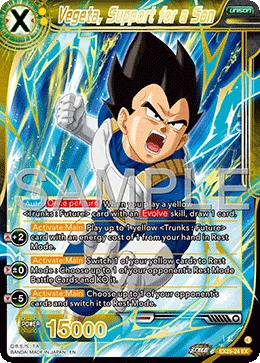 EX25-24 Vegeta, Support for a Son