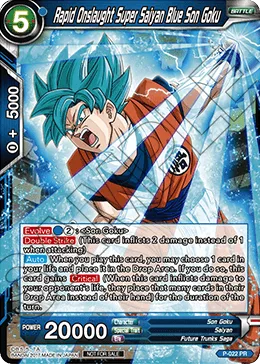 P-022 Rapid Onslaught Super Saiyan Blue Son Goku