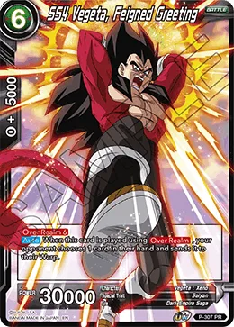P-307 SS4 Vegeta, Feigned Greeting