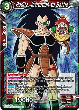 P-341 Raditz, Invitation to Battle