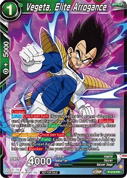 P-415 Vegeta, Elite Arrogance
