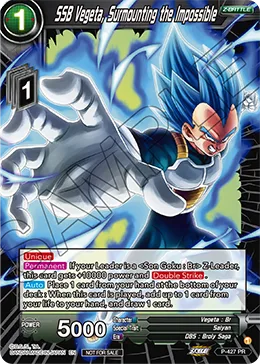 P-427 SSB Vegeta, Surmounting the Impossible