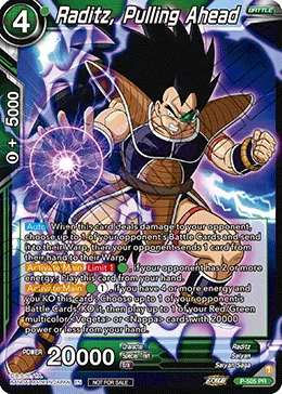P-505 Raditz, Pulling Ahead