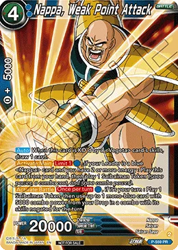 P-559 Nappa, Weak Point Attack