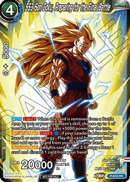 P-618 SS3 Son Goku, Preparing for the Final Battle (Promo)