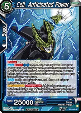 P-718 Cell, Anticipated Power