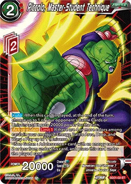 SD21-02 Piccolo, Master-Student Technique