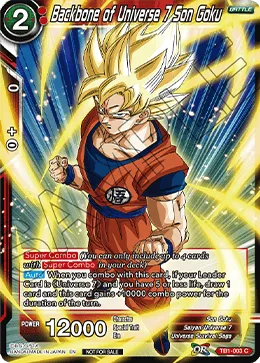 TB1-003 Backbone of Universe 7 Son Goku (Promo)