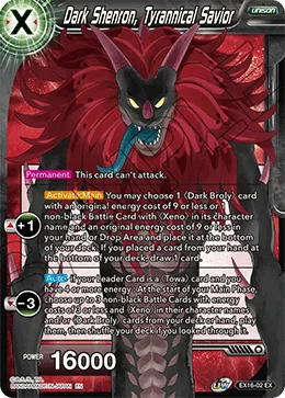 EX16-02 Dark Shenron, Tyrannical Savior
