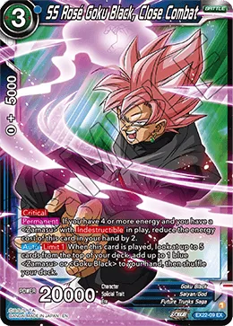 EX22-09 SS Rose Goku Black, Close Combat